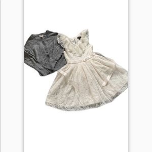 Zenzi girls’ white lace dress in 6/6x with Cat & Jack cardigan